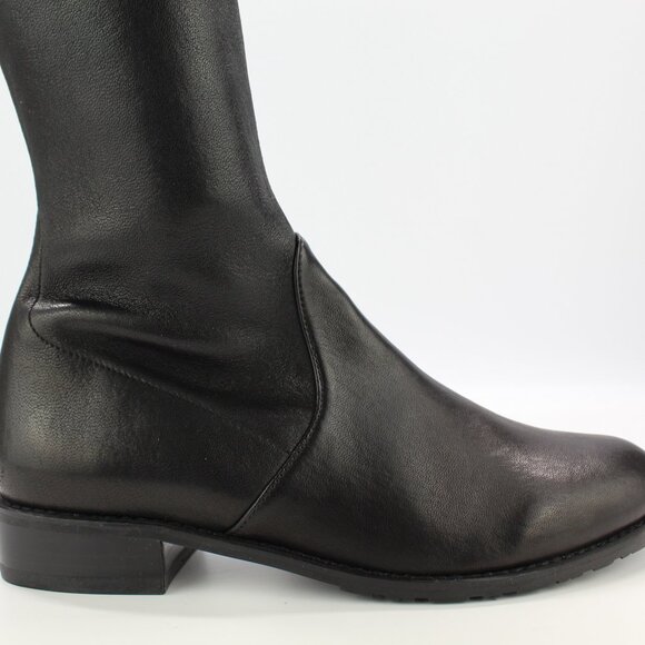 NEW Stuart Weitzman Lowland Over-the-Knee Boots-Black Leather – Small Feet - Picture 11 of 16